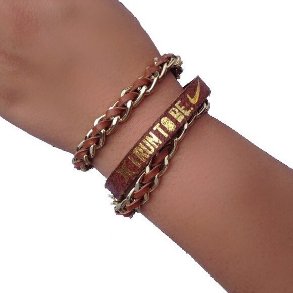 Nike + Hurley I RUN TO BE FREE leather bracelet